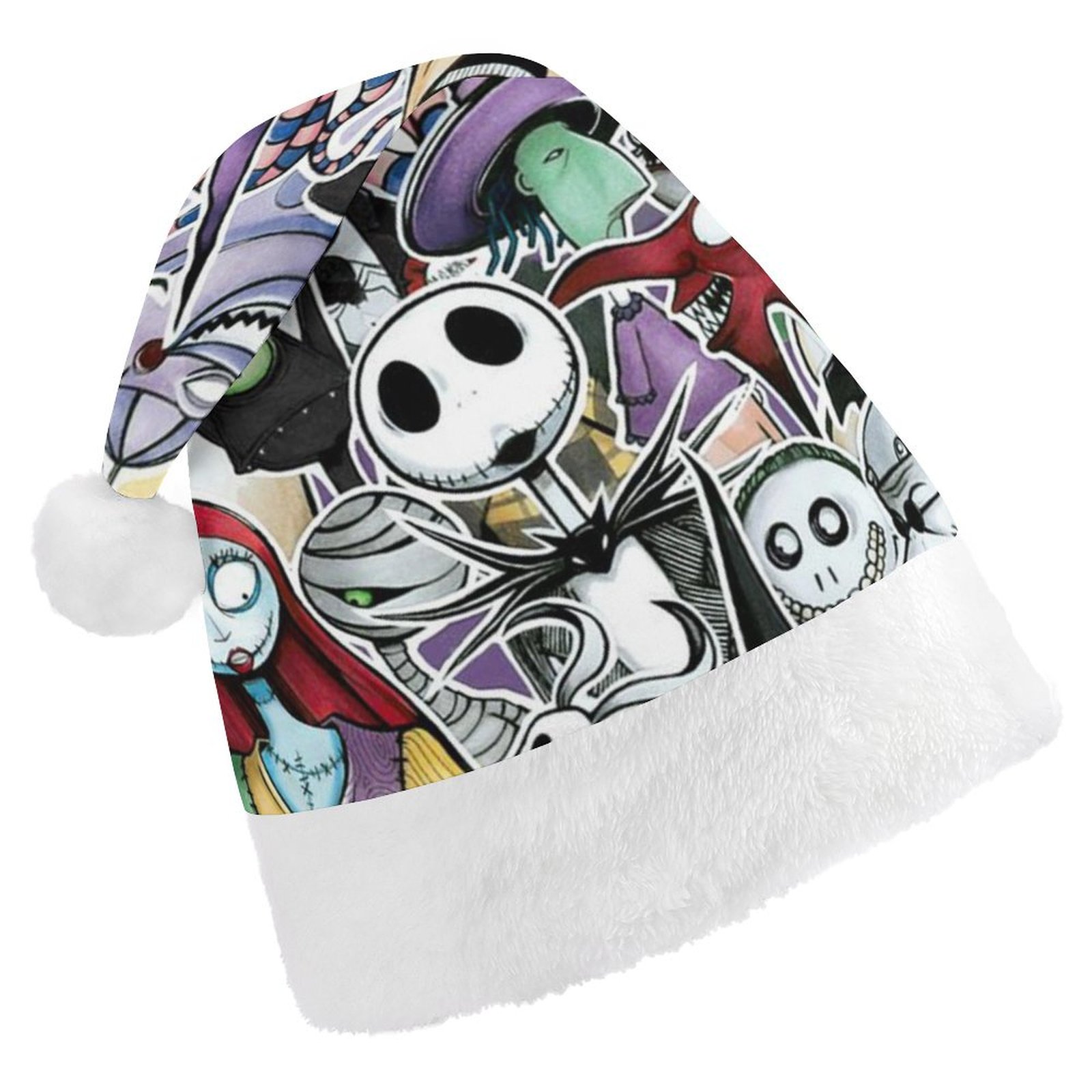 The Nightmare Before Christmas Christmas Hat for Adult And Kids Xmas Decor Ornaments Christmas New Year Festive Holiday Party Supplies Plush Santa Claus Hats